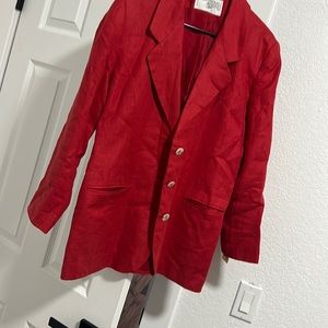 Internacional scene linen blazer, size 10